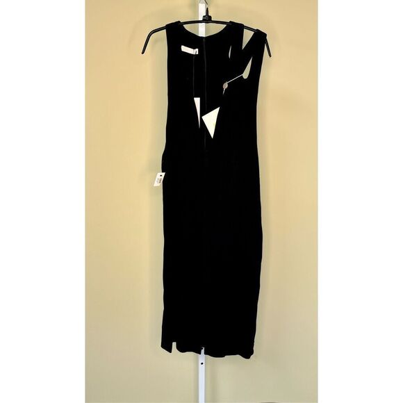 Maximilian NWT Streamline Sleeveless Midi Dress in Black Size 10 - Picture 4 of 11